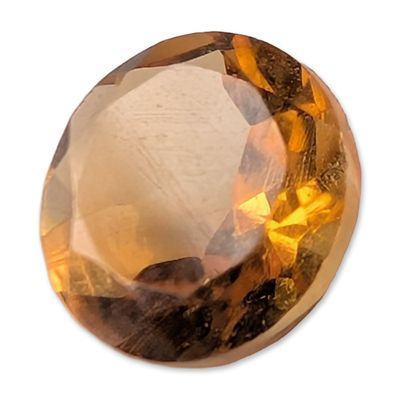 Sale Photo Thumbnail #430: Round Faceted Yellow Citrine Gemstone