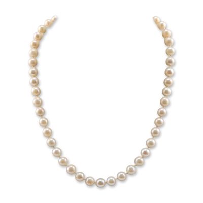 Sale Photo Thumbnail #171: Cultured Pearl Necklace with 14K White Gold Clasp