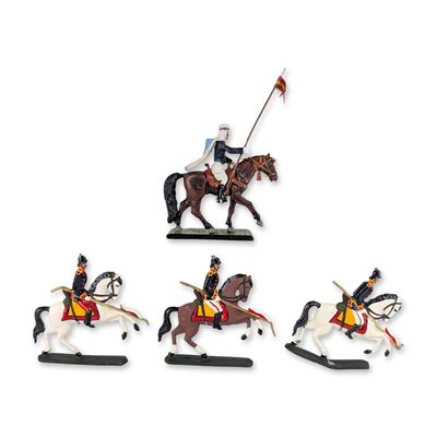 2pc Alymer Spain Cast Metal Cavalry Officer and Trooper Figurines