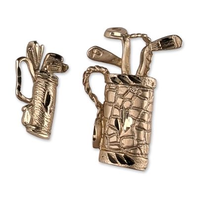 Sale Photo Thumbnail #628: 2pc Michael Anthony 14K Yellow Gold Golf Bag Charms