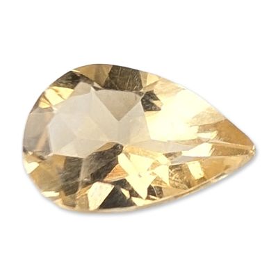 Sale Photo Thumbnail #410: Faceted Pear Cut Yellow Citrine Gemstone