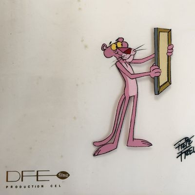 Sale Photo Thumbnail #236: Friz Freleng Signed Pink Panther Animation Production Cel