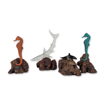 Sale Photo Thumbnail #352: 4pc John Perry Pellucida Marine Life Sculpture Grouping