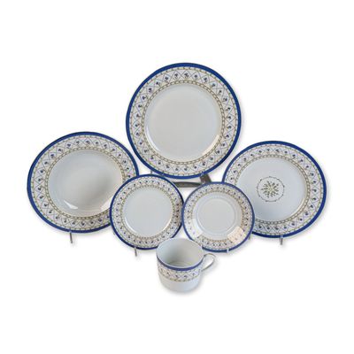 Sale Photo Thumbnail #327: 6pc Haviland Limoges Val de Loire Porcelain Place Setting