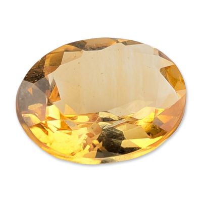 Sale Photo Thumbnail #414: Loose Oval Faceted Yellow Citrine Gemstone