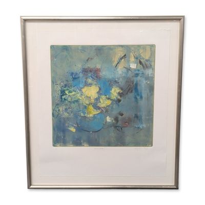 Sale Photo Thumbnail #597: Mary Ellen Daly (American 20th-21st Century) Monotype on Paper, Narcissus, Signed