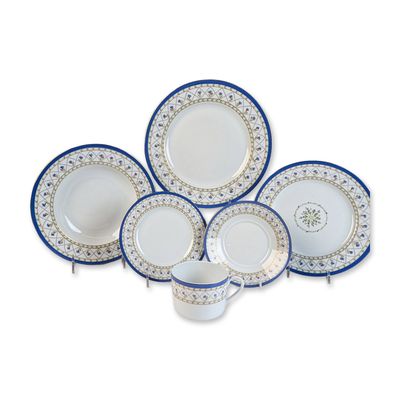 Sale Photo Thumbnail #582: 6pc Haviland Limoges Val de Loire Porcelain Place Setting
