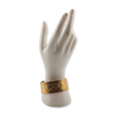 Sale Photo Thumbnail #157: 18K Yellow Gold Plated Wide Mesh Link Bracelet