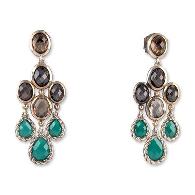 Sale Photo Thumbnail #391: David Yurman Sterling Silver and 18K Gold Chandelier Earrings