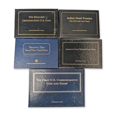 Sale Photo Thumbnail #505: 5pc US Commemorative Coin and Stamp Collection in PCS Presentation Folders