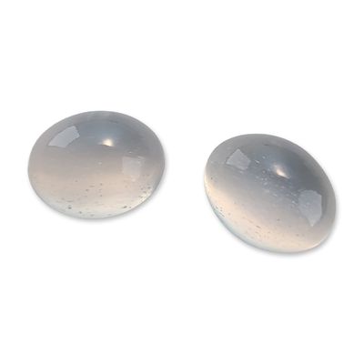 Sale Photo Thumbnail #645: Pair of Oval Cabochon Moonstone Gemstones