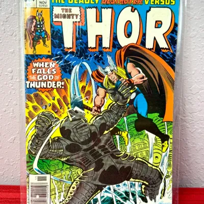 Sale Photo Thumbnail #794: Marvel Comics Group The Mighty Thor #265 comic book, November 1977, featuring the Destroyer on the cover, bagged and boarded.