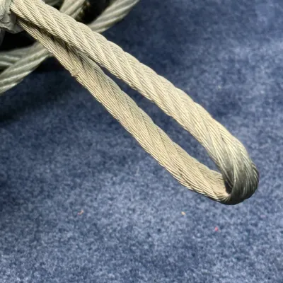 Sale Photo Thumbnail #667: Heavy-duty steel wire cable loop with crimped metal sleeve end.