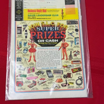 Sale Photo Thumbnail #815: Back cover advertisement on a vintage comic book, sealed in a protective plastic sleeve.