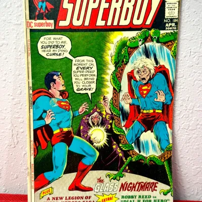 Sale Photo Thumbnail #775: DC Comics Superboy No. 184 comic book, published April 1972, featuring "The Glass Nightmare".