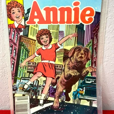 Sale Photo Thumbnail #769: Marvel Movie Special #1 comic book, Annie: The Official Comics Adaptation of the Hit Film, October 1982, housed in a protective plastic sleeve.