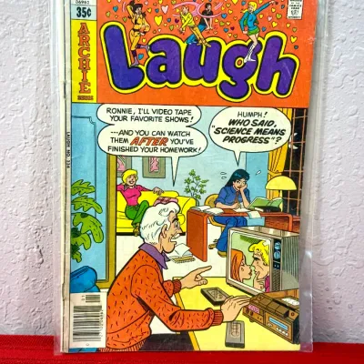 Sale Photo Thumbnail #762: Vintage Archie Series Laugh Comics No. 334 comic book, protected in a clear plastic sleeve.