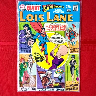 Sale Photo Thumbnail #81: Superman's Girl Friend, Lois Lane #95 Giant issue comic book, dated October 1969, in protective sleeve.