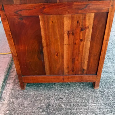 Sale Photo Thumbnail #317: Solid wood accent cabinet featuring rich grain variations and framed panel construction.