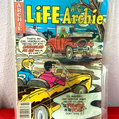 Sale Photo Thumbnail #754: Vintage Life with Archie comic book No. 202, published by Archie Comics Group with a 35-cent cover price, housed in a protective plastic sleeve.
