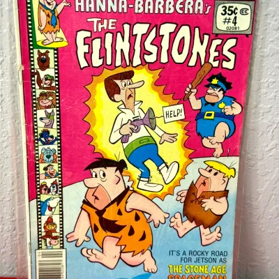 Sale Photo Thumbnail #770: Marvel Comics Group Hanna-Barbera's The Flintstones comic book, issue #4, 35-cent cover price, protected in a plastic sleeve.