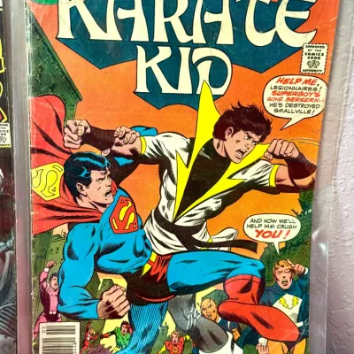 Sale Photo Thumbnail #772: DC Comics Karate Kid issue No. 12 from February 1978, presented in a protective plastic sleeve.