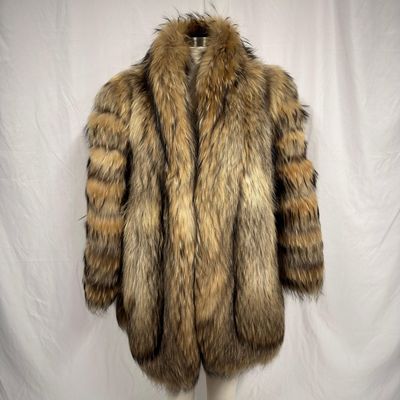 Sale Photo Thumbnail #293: Coyote Fur Coat Jacket with Shawl Collar Style FC10J