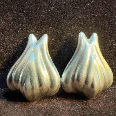 Tulip Blossom Floral Sterling Silver Clip On Earrings A62