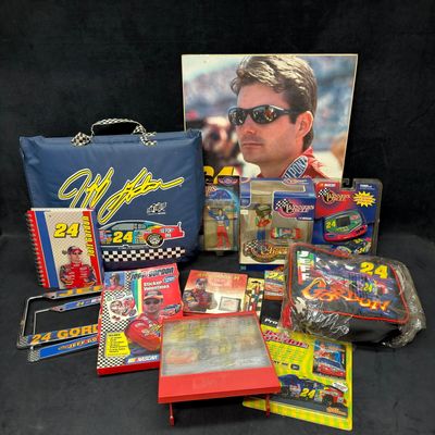 Sale Photo Thumbnail #401: Assorted Jeff Gordon NASCAR Collectibles Fan Souvenirs