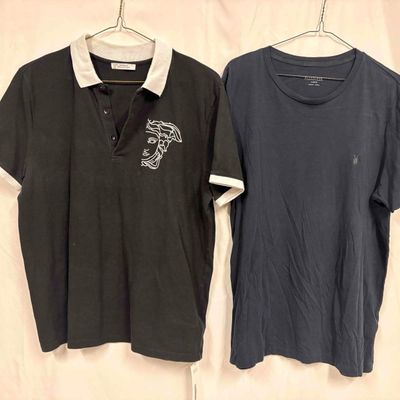 Sale Photo Thumbnail #330: 2PC Gianni Versace and All Saints Mens Black and White Shirt Bundle