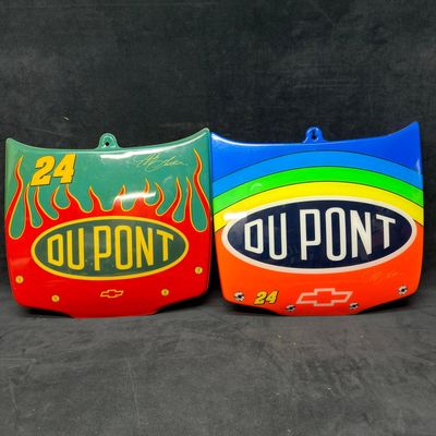 Sale Photo Thumbnail #412: Pair Jeff Gordon DuPont NASCAR Hood Wall Displays Plastic