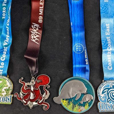 Sale Photo Thumbnail #322: JB 4 Virutal Marathon Medals Kraken Manatee