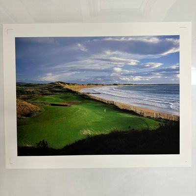 Sale Photo Thumbnail #320: Coastal Sweeping Ocean Golf Course Landscape Photograph Print Oceanfront Fairway