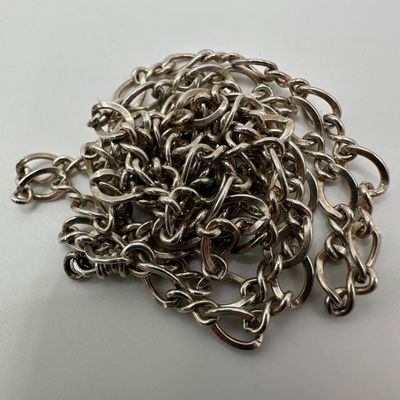 Sale Photo Thumbnail #346: Unmarked Silver Chain Necklace Interconnected Infinity-Shaped Loops