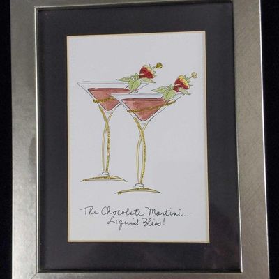 Mpressions Framed Embossed Print Chocolate Martini