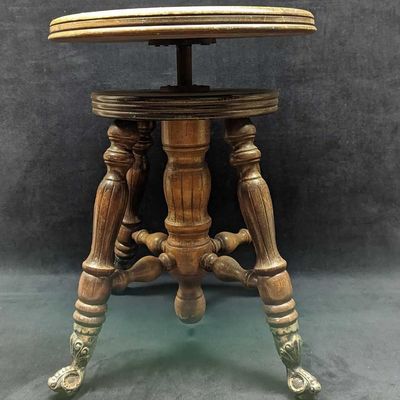 Sale Photo Thumbnail #317: Antique Swivel Adjustable Height Piano Stool