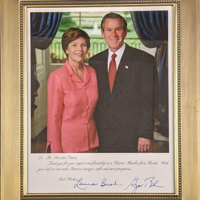 Framed George W. & Laura Bush  Facsimile Autograph Print RNC