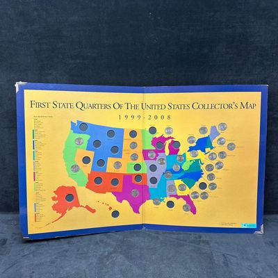 State Quarters of the United States Collectors Map 30 Quarter Collection Folder