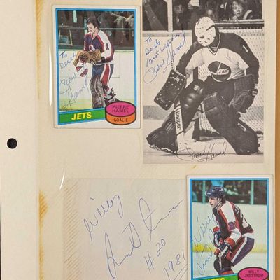 Sale Photo Thumbnail #348: Autographed Hockey Photo & Cards