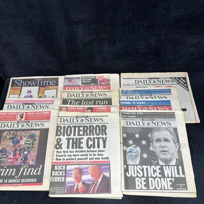 Sale Photo Thumbnail #219: Collection of New York Daily News September 911 Era Front Pages Newspaper Set