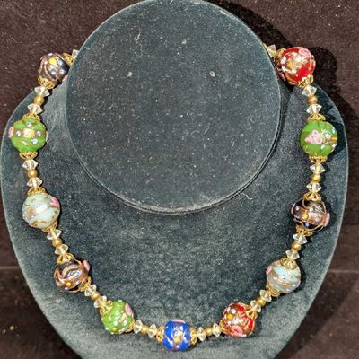 Sale Photo Thumbnail #115: Vintage Italian Murano Art Glass Bead Necklace RTC2