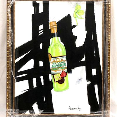 Sale Photo Thumbnail #141: John Pacovsky & Absente / Absinthe - Commissioned, Signed, Framed  - Acrylic on Canvas
