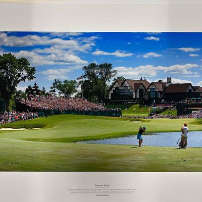 Sale Photo Thumbnail #262: Annika Sorenstam Fantastic Finish USGA Artist Proof 2/20 U.S. Women’s Open Print John Mummert