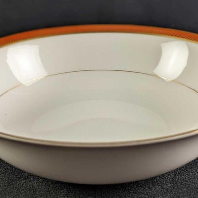 Sale Photo Thumbnail #227: Retired Bordure Rouge By Fitz & Floyd 9" Round Vegetable Bowl