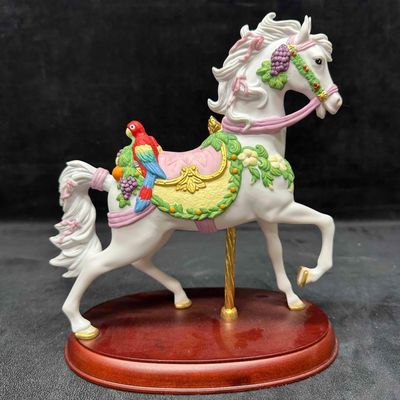 Sale Photo Thumbnail #223: Lenox Carousel Tropical Horse Bisque Porcelain 24K Gold Accents Sculpture
