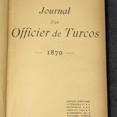 Sale Photo Thumbnail #189: L. De Narcy Journal d'un Officier de Turcos 1870