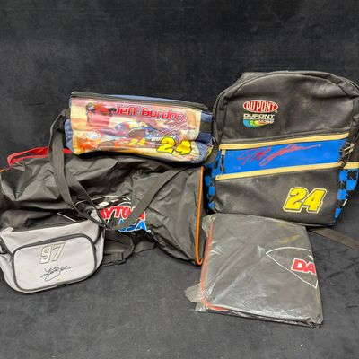 Sale Photo Thumbnail #422: Assorted NASCAR Racing Bags and Jeff Gordon ADS Sports Backpack