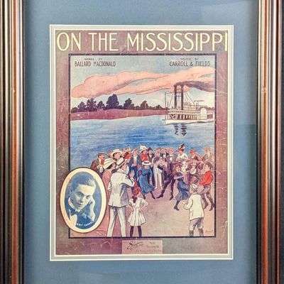 Sale Photo Thumbnail #145: Antique Framed On The Mississippi Sheet Music