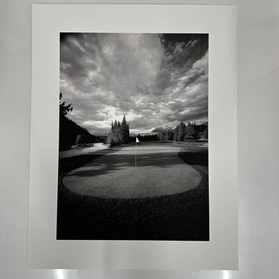 Sale Photo Thumbnail #275: Banff Springs Golf Course in the Rocky Mountains of Canada Black and White Photo Print B