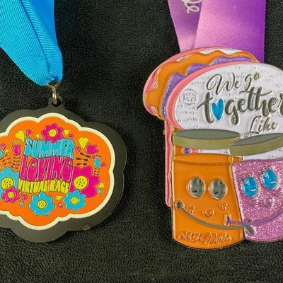Sale Photo Thumbnail #372: Pair of Virtual Race Medals JB